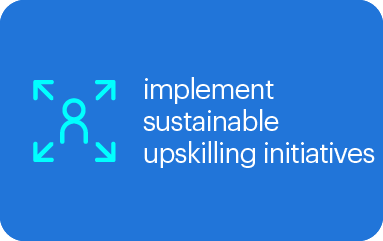 upskilling icon - implement sustainable upskilling initiatives