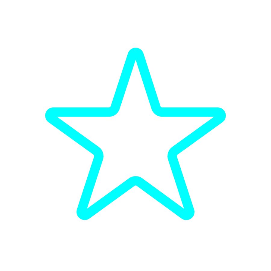 vibrant blue star icon
